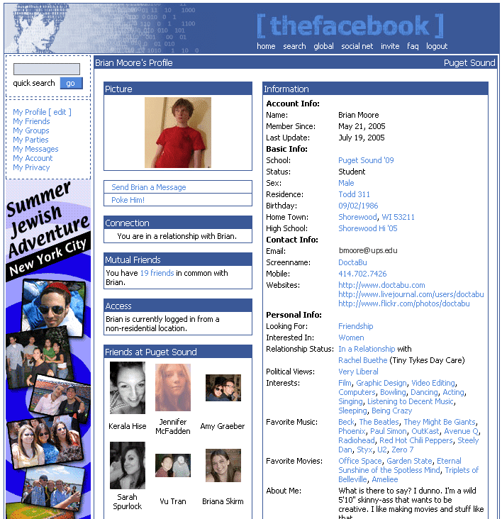 facebook-2005 facebook 2005