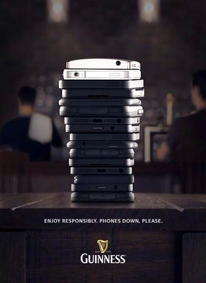 El genial anuncio de Guinnes: Phones down, please 3 guinness