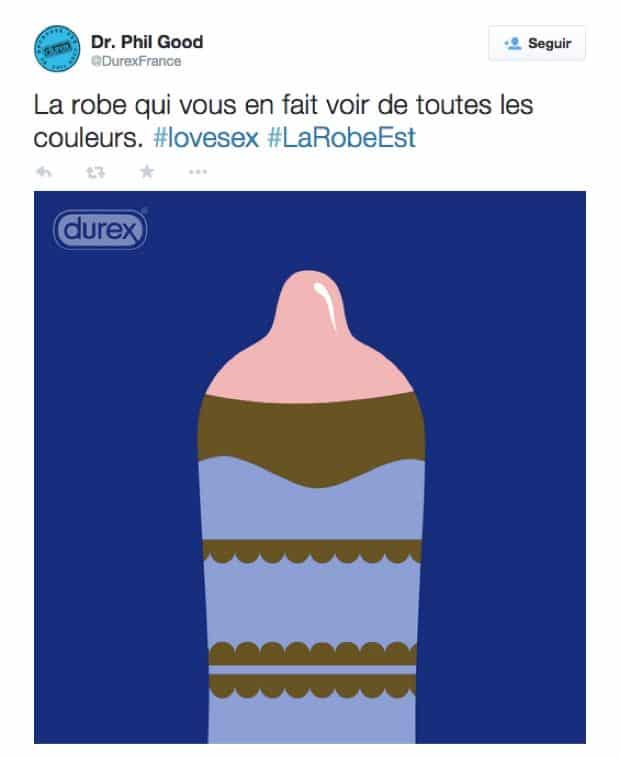 Las divertidas reacciones de las marcas ante la polémica del vestido 37 thedress-durex