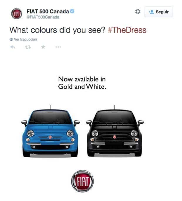 Las divertidas reacciones de las marcas ante la polémica del vestido 38 thedress-fiat