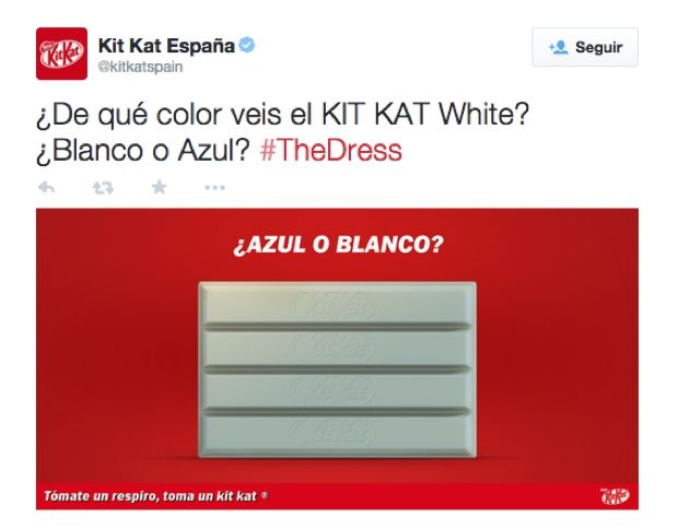 Las divertidas reacciones de las marcas ante la polémica del vestido 41 thedress-kitkat