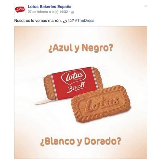 Las divertidas reacciones de las marcas ante la polémica del vestido 43 thedress-lotus-bakeries