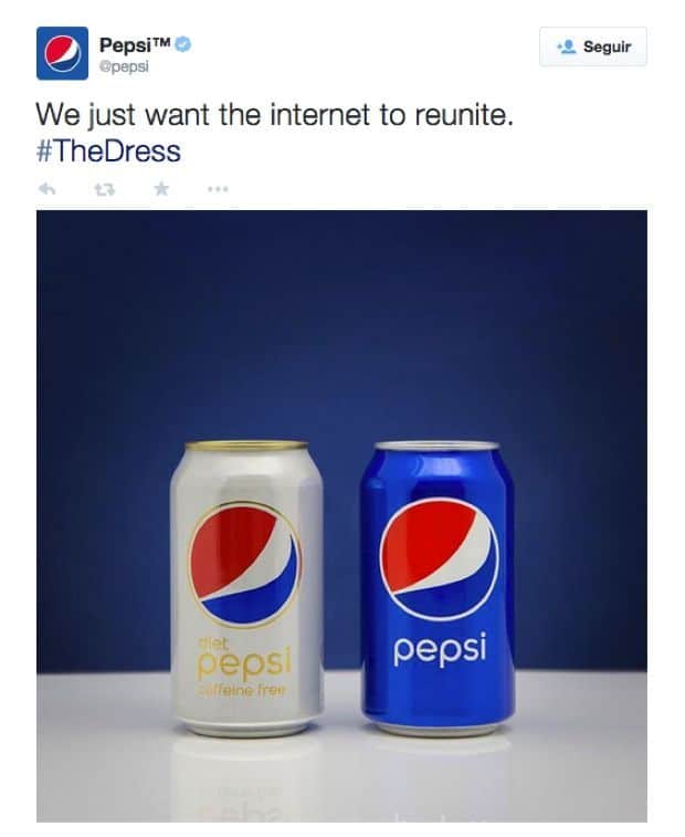 Las divertidas reacciones de las marcas ante la polémica del vestido 47 thedress-pepsi