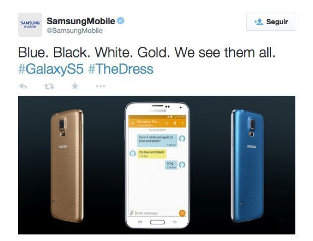 Las divertidas reacciones de las marcas ante la polémica del vestido 49 thedress-samsung