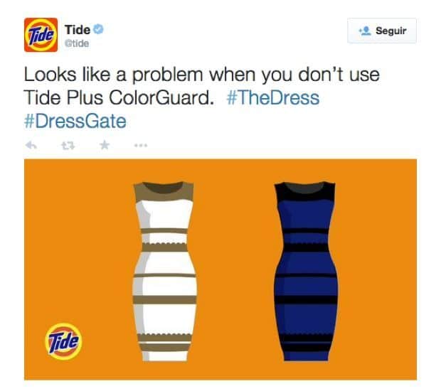 Las divertidas reacciones de las marcas ante la polémica del vestido 50 thedress-tide