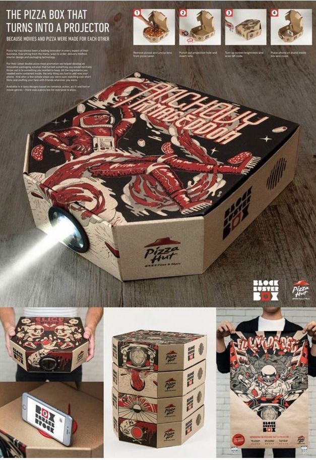 proyetor caja cine pizzahut