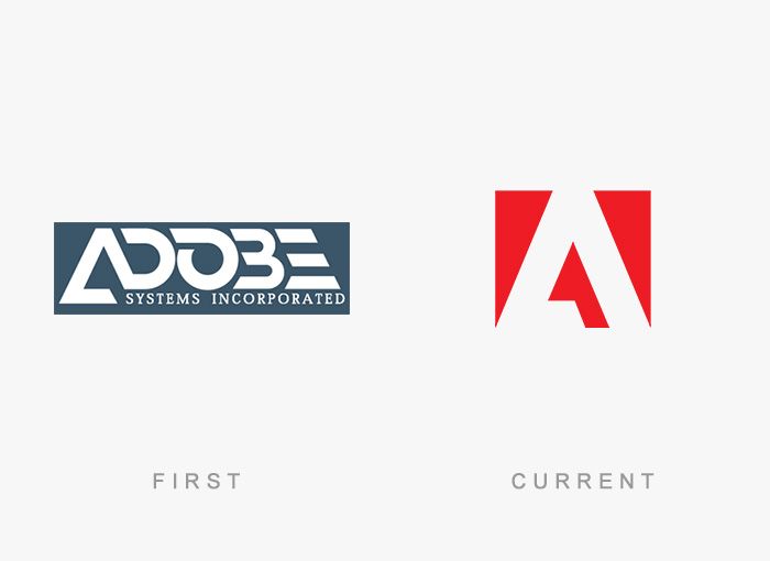Como era el primer logotipo de las grandes marcas 78 Logo Adobe Antes y Ahora