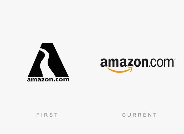 Como era el primer logotipo de las grandes marcas 99 Logo Amazon Antes y Ahora
