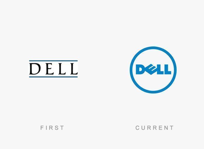 Como era el primer logotipo de las grandes marcas 75 Logo Dell Antes y Ahora