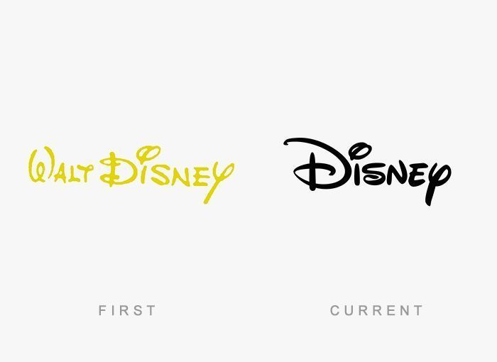 Como era el primer logotipo de las grandes marcas 77 Logo Disney Antes y Ahora