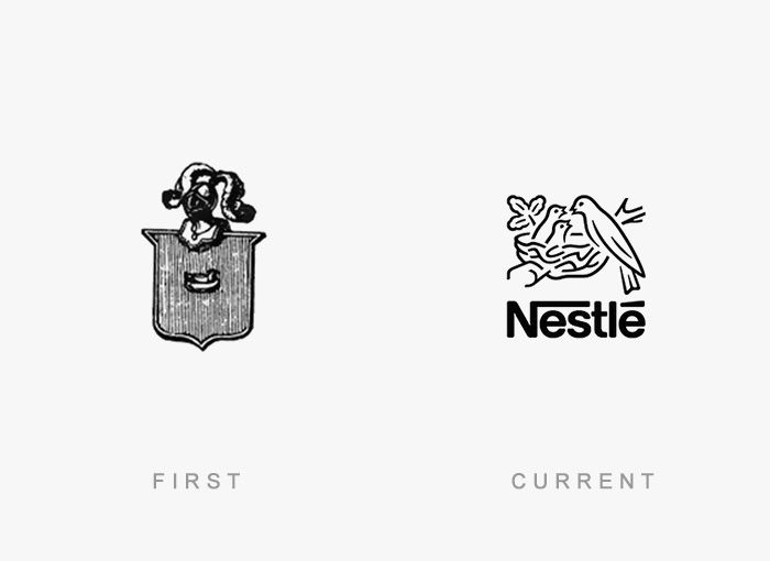Como era el primer logotipo de las grandes marcas 94 Logo Nestle Antes y Ahora