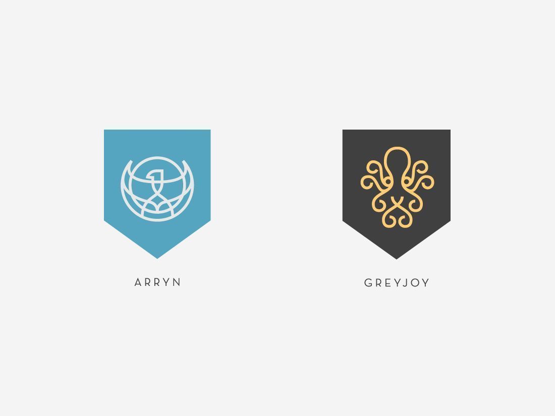 El fantástico rediseño de los escudos de Juego de Tronos 34 Diseño Gráfico Iconografía Juego de Tronos