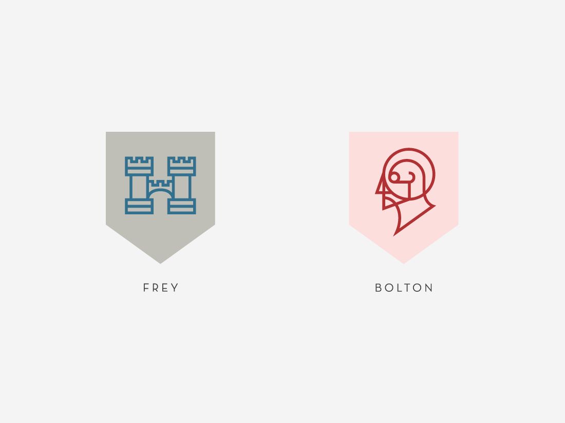 El fantástico rediseño de los escudos de Juego de Tronos 29 Diseño Gráfico Iconografía Juego de Tronos