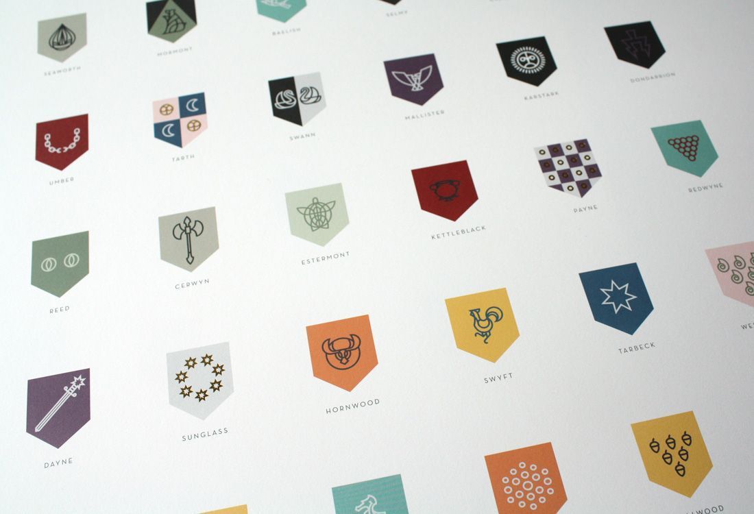 El fantástico rediseño de los escudos de Juego de Tronos 33 Diseño Gráfico Iconografía Juego de Tronos