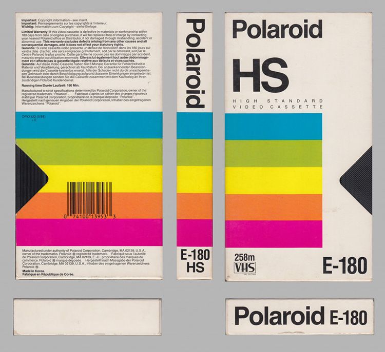 Diseño gráfico en los años 80: Las Cintas VHS 32 Diseño Gráfico cintas VHS: Polaroid