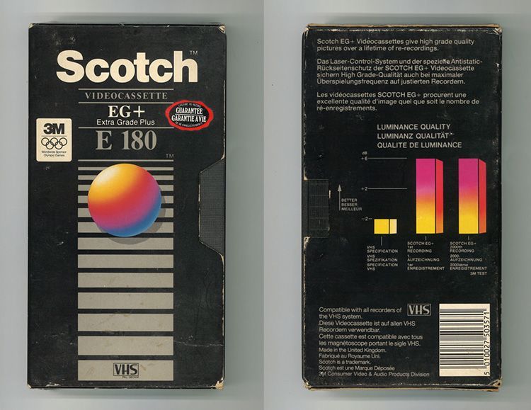 Diseño gráfico en los años 80: Las Cintas VHS 44 Diseño Gráfico cintas VHS: Scotch