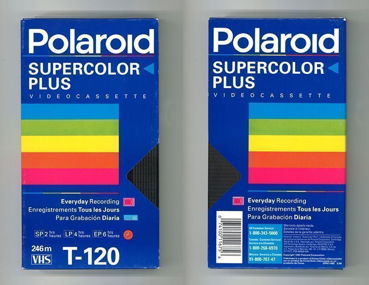 Diseño gráfico en los años 80: Las Cintas VHS 33 Diseño Gráfico cintas VHS: Polaroid