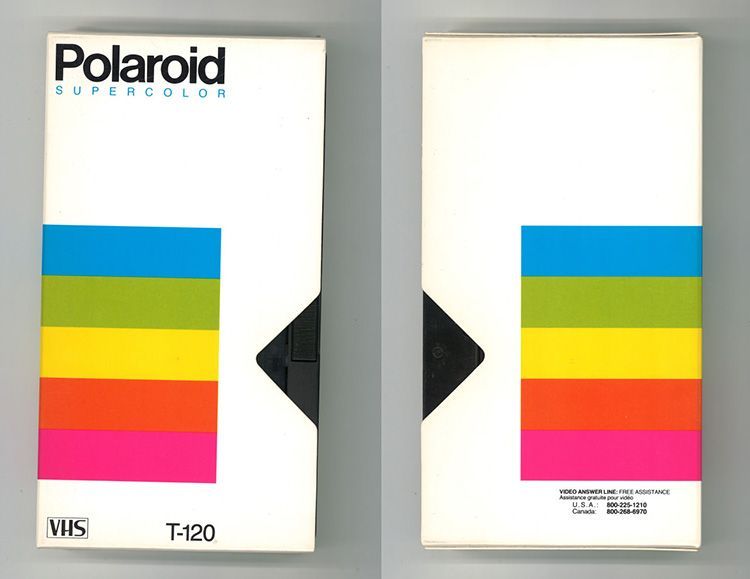 Diseño gráfico en los años 80: Las Cintas VHS 35 Diseño Gráfico cintas VHS: Polaroid