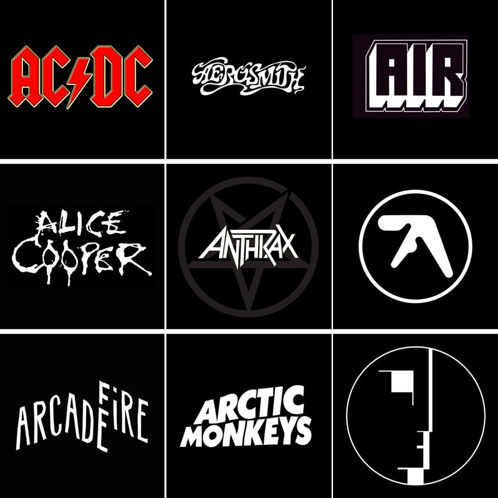Los 100 mejores logotipos de grupos de Rock de la historia Los 100 mejores logotipos de grupos de Rock de la historia