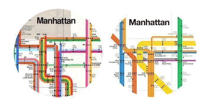 Diseño plano metro nueva York Massimo Vignelli Diseño plano metro nueva York Massimo Vignelli