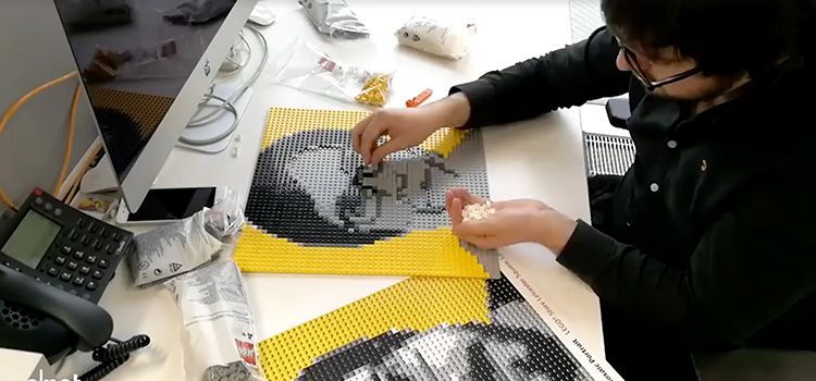 self-portrait with pieces of Lego self-portrait with pieces of Lego