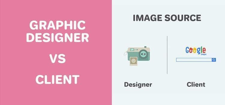diseñador grafico vs cliente