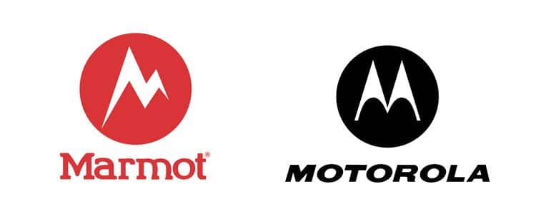 10 logotipos muy similares entre las grandes marcas 21 Logotipos Similares: Marmot vs Motorola