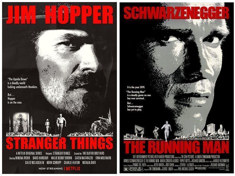 Los carteles de Stranger Things y sus películas de referencia 25 Cartel Stranger Things - The Running Man
