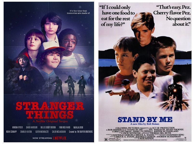 Los carteles de Stranger Things y sus películas de referencia 24 Cartel Stranger Things -Stand by me