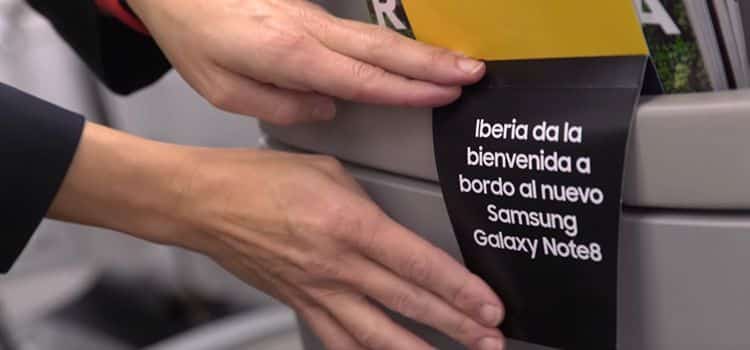 Samsung gives the Note8 to passengers on an Iberia flight 3 Samsung regala el Note8