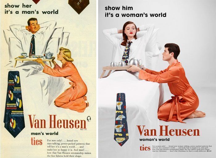 La publicidad sexista de los años 50 con los roles cambiados 25 Publicidad Sexista de los años 50