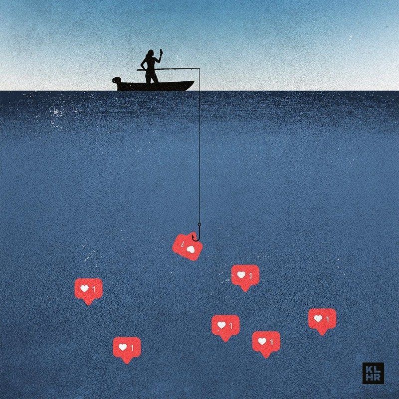 Las ilustraciones de Kevin Lau que denuncian la tirania de las redes sociales 32 Ilustraciones de Kevin Lau