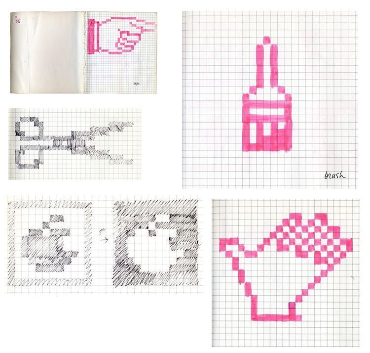 Grandes Diseñadoras Gráficas: Susan Kare 25 Susan Kare Bocetos