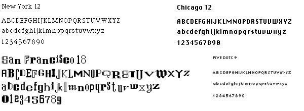 Grandes Diseñadoras Gráficas: Susan Kare 26 Susan Kare typography
