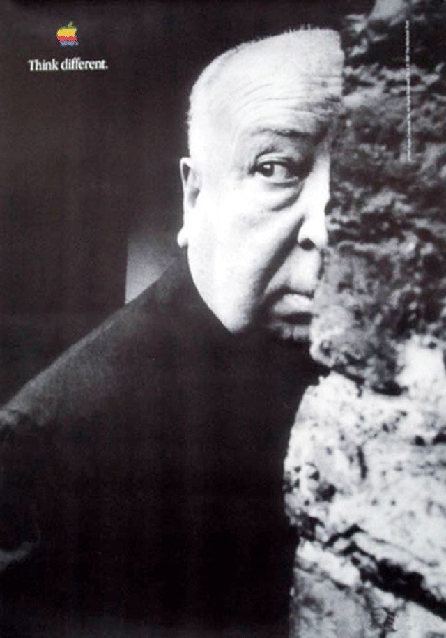 Anuncios históricos: "Think different", de Apple 34 Think Different - Alfred Hitchcock