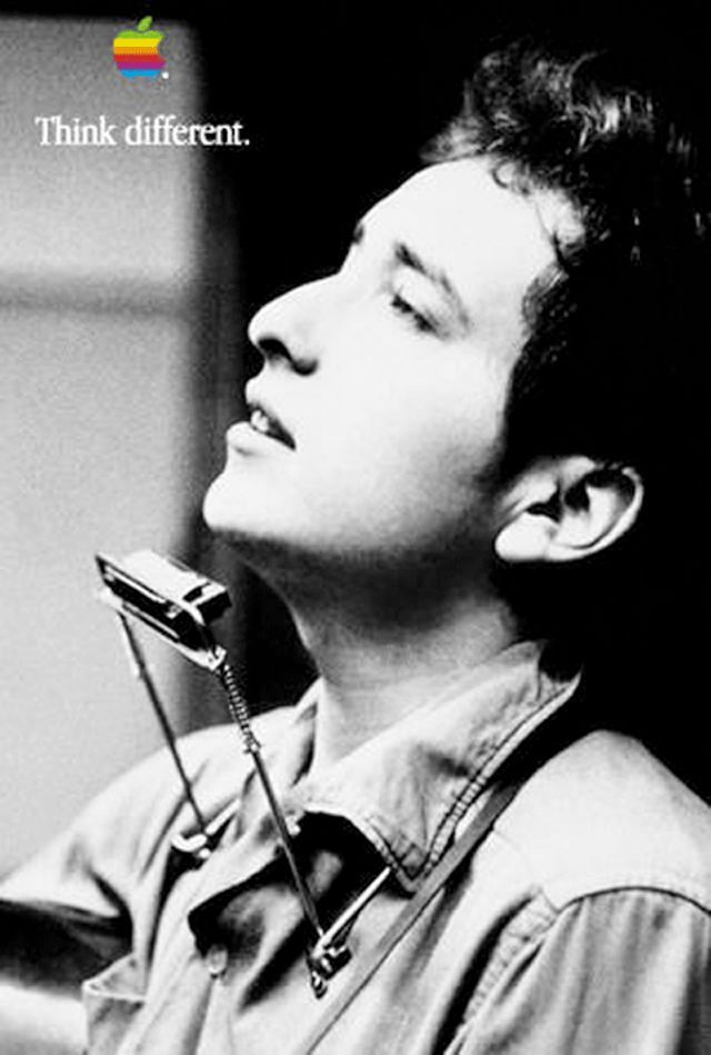 Anuncios históricos: "Think different", de Apple 32 Think Different - Bob Dylan