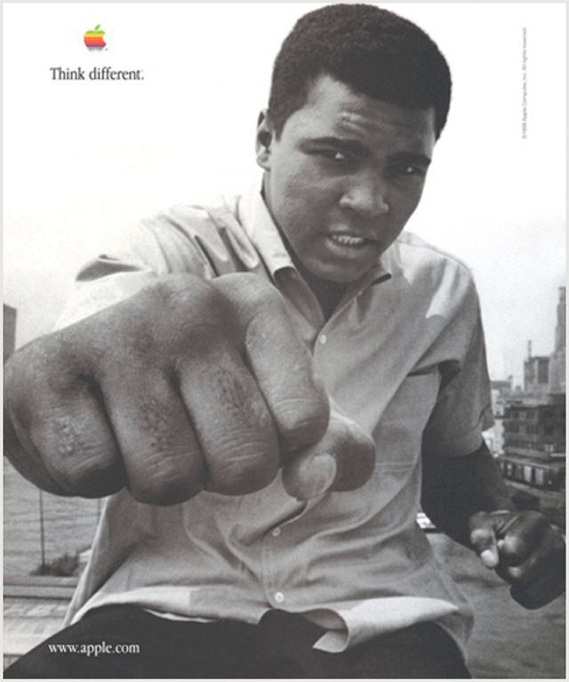 Anuncios históricos: "Think different", de Apple 27 Think Different - Muhamed Ali