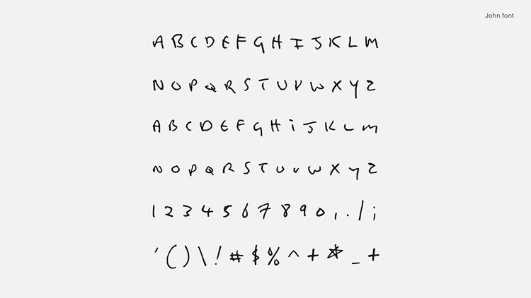 "Songwriters Fonts", fonts based on the calligraphy of famous artists 44 Songwriters Fonts | John Lennon