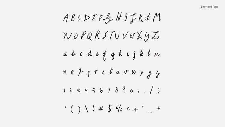 "Songwriters Fonts", fonts based on the calligraphy of famous artists 46 Songwriters Fonts | Leonard Cohen