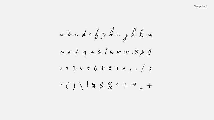 "Songwriters Fonts", fonts based on the calligraphy of famous artists 49 Songwriters Fonts | Serge Gainsbourg