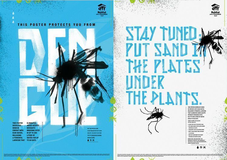 "The Dissolving Poster", the poster that kills the larvae of mosquitoes 15 The Dissolving Poster