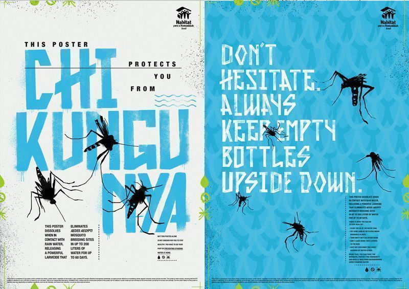 "The Dissolving Poster", the poster that kills the larvae of mosquitoes 13 The Dissolving Poster