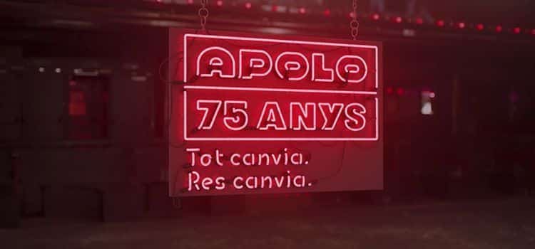 El espectacular anuncio de la Sala Apolo para conmemorar sus 75 años 3 Anuncio de la Sala Apolo