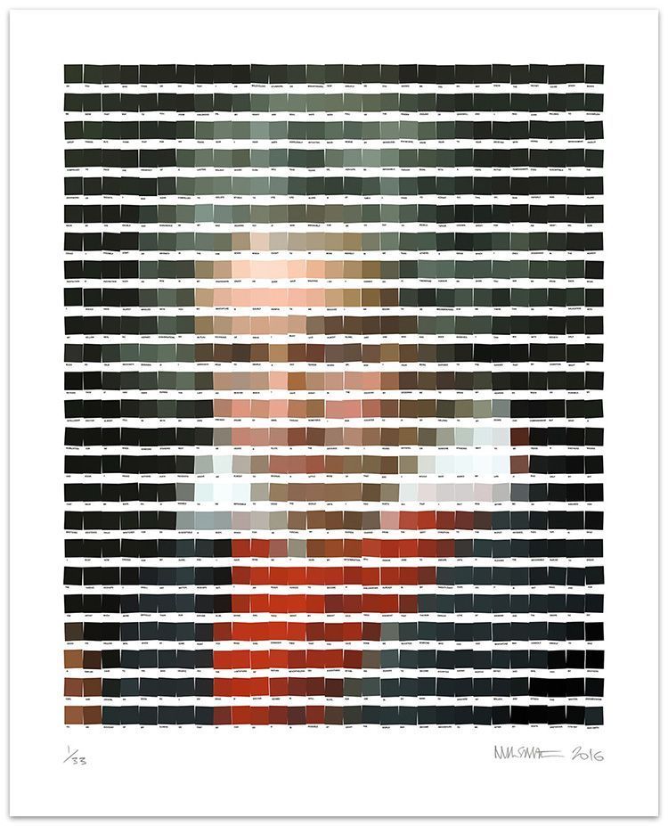 The most famous art paintings recreated with Pantone colors 24 Nick Smith - Beethoven