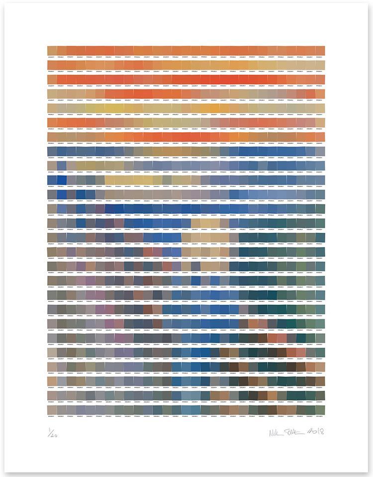 The most famous art paintings recreated with Pantone colors 28 Nick Smith - El Grito