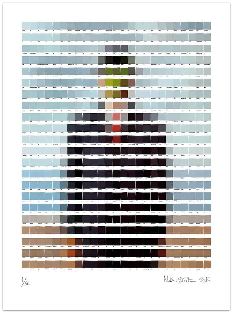 The most famous art paintings recreated with Pantone colors 29 Nick Smith - El Hijo del Hombre