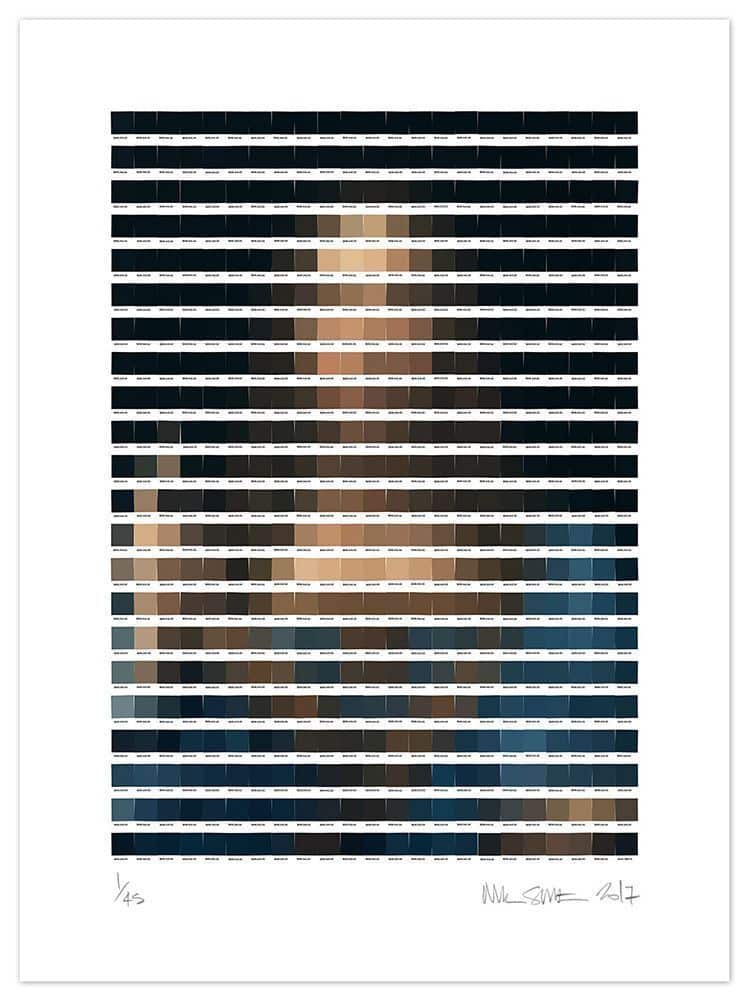 The most famous art paintings recreated with Pantone colors 23 Nick Smith - Salvator Mundi
