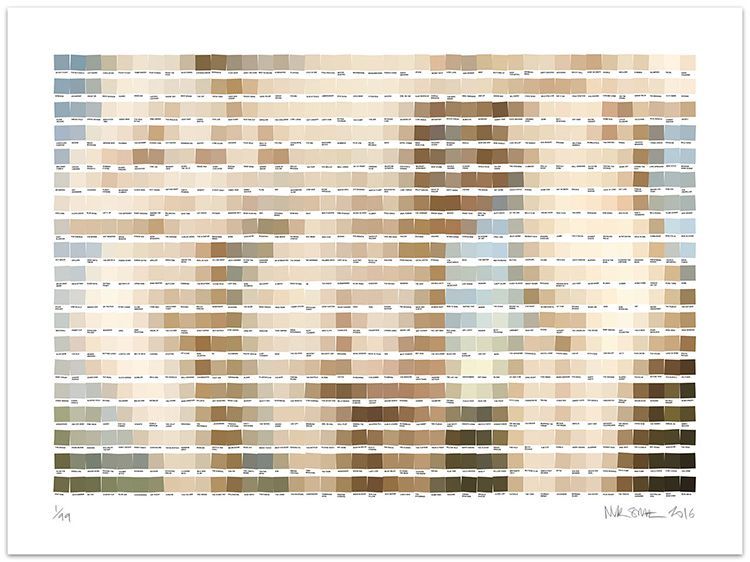 The most famous art paintings recreated with Pantone colors 27 Nick Smith - Tres Gracias