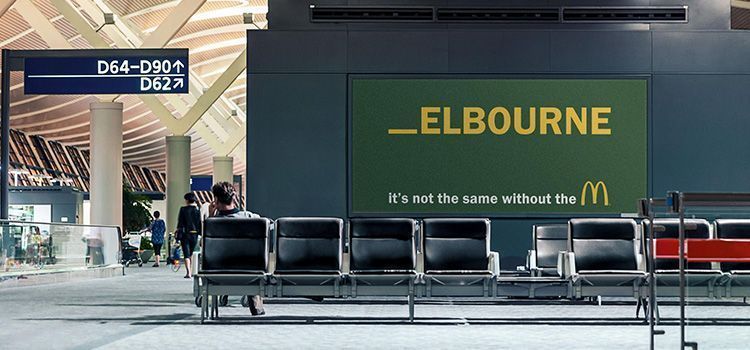 "M", a McDonald's advertising campaign in airports 17 Publicidad de McDonald's en aeropuertos