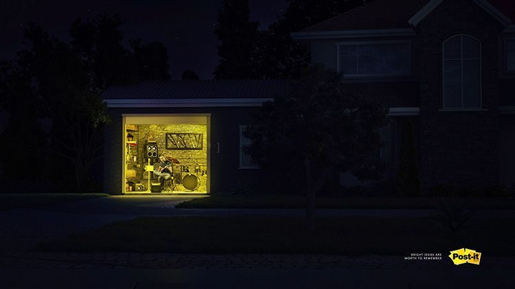 El brillante anuncio de Post-It: Bright Ideas Are Worth to Remember 12 Anuncios de Post-it